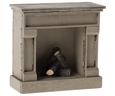 Maileg Kominek- Fireplace, Mouse - Off white