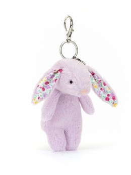 Jellycat Breloczek Króliczek Fioletowy z Kwiecistymi Uszami 17 cm