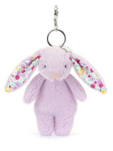 Jellycat Breloczek Króliczek Fioletowy z Kwiecistymi Uszami 17 cm