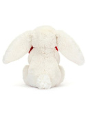 Jellycat Króliczek Kremowy z Czerwonym Sercem 18 cm