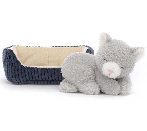 Jellycat London Kotek w Legowisku 10 cm