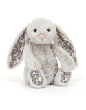 Jellycat London Króliczek z Kwiecistymi Uszami Srebrny „Bloom” 31 cm