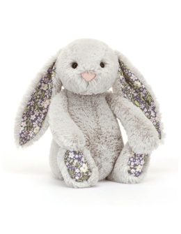 Jellycat London Króliczek z Kwiecistymi Uszami Srebrny „Bloom” 31 cm