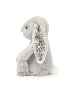 Jellycat London Króliczek z Kwiecistymi Uszami Srebrny „Bloom” 31 cm