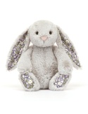 Jellycat London Króliczek z Kwiecistymi Uszami Srebrny „Bloom” 31 cm