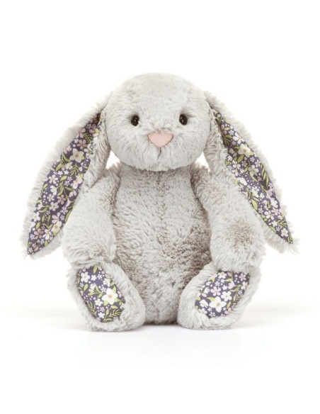 Jellycat London Króliczek z Kwiecistymi Uszami Srebrny „Bloom” 31 cm