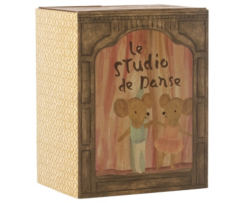 Maileg Myszki baletowe w studiu tanecznym, mała siostra i brat