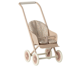 Maileg Wózek - Stroller, Micro - Powder