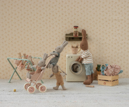 Maileg Wózek - Stroller, Micro - Powder