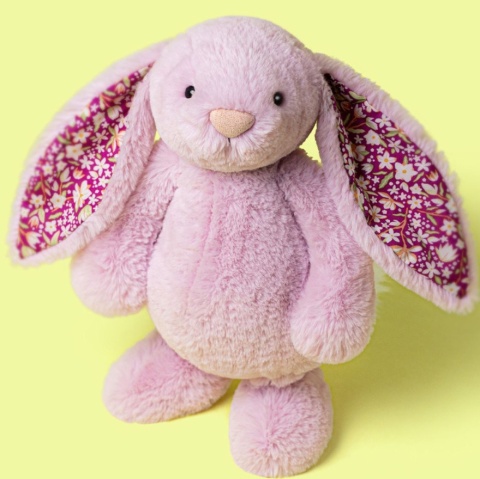 Jellycat London Króliczek LUX Liliowy z Kwiecistymi Uszami 31 cm