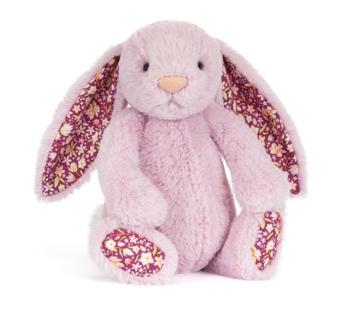 Jellycat London Króliczek LUX Liliowy z Kwiecistymi Uszami 31 cm