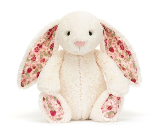 Jellycat London Króliczek z Kwiecistymi Uszami Kremowy „Berry” 31 cm
