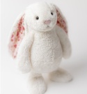 Jellycat London Króliczek z Kwiecistymi Uszami Kremowy „Berry” 31 cm