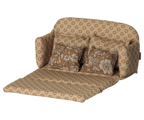 Maileg Duża Sofa rozkładana ochra, rozmiar myszka