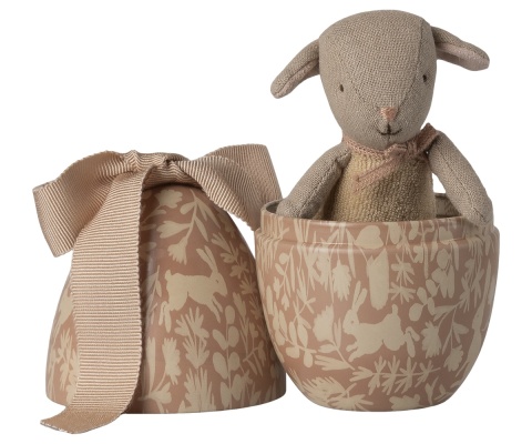 Maileg Jajko wielkanocne z micro barankiem, Small - pudrowy