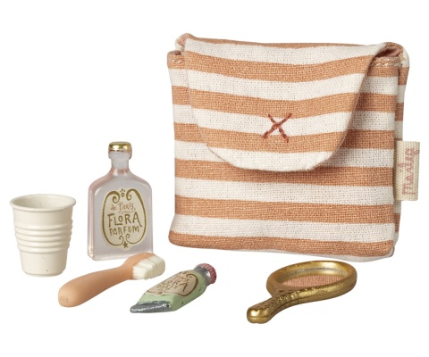 Maileg Zestaw szczoteczek w torebce czerwony paski