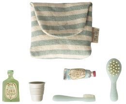 Maileg Zestaw szczoteczek w torebce niebieskie paski